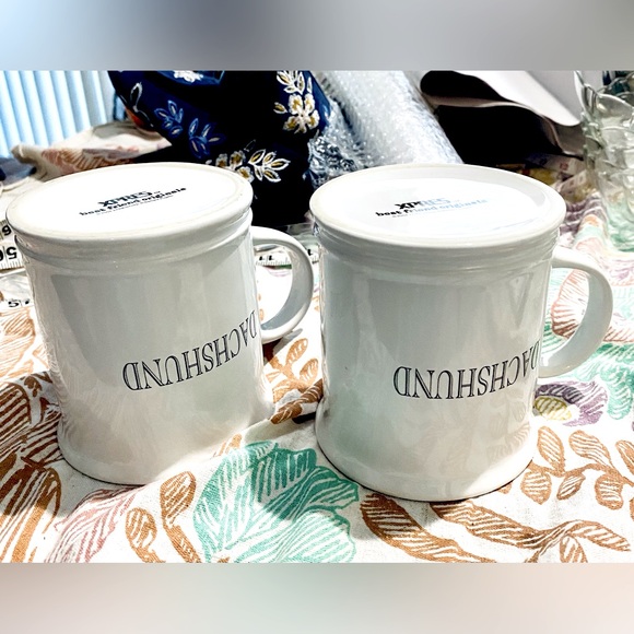 2 Vintage Dachshund Mugs with bas relief ceramic Short Hair Black&Tan Dachshunds - Picture 11 of 12